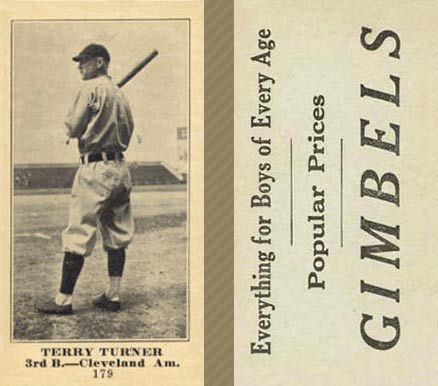 1916 Gimbels (M101-5) Terry Turner #179 Baseball Card