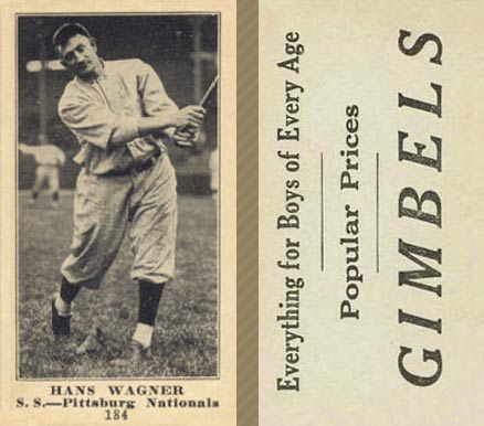 1916 Gimbels (M101-5) Hans Wagner #184 Baseball Card