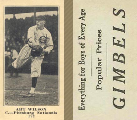1916 Gimbels (M101-5) Art Wilson #192 Baseball Card