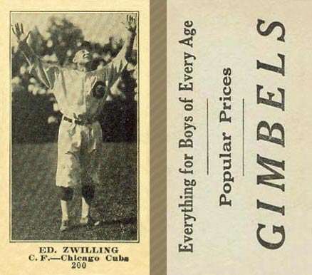 1916 Gimbels (M101-5) Ed. Zwilling #200 Baseball Card