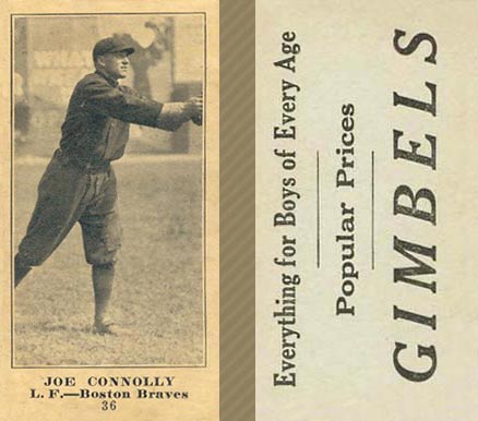 1916 Gimbels (M101-5) Joe Connolly #36 Baseball Card