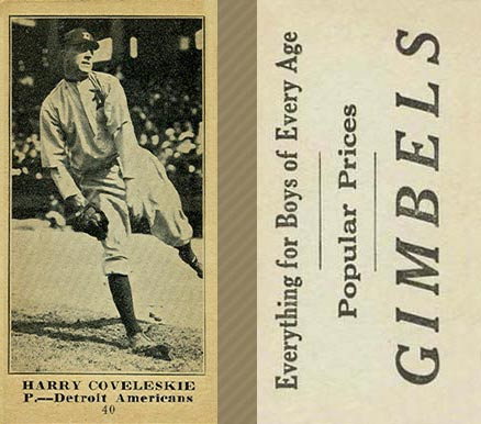 1916 Gimbels (M101-5) Harry Coveleskie #40 Baseball Card