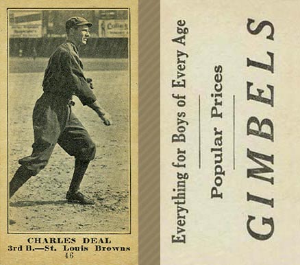 1916 Gimbels (M101-5) Charles Deal #46 Baseball Card
