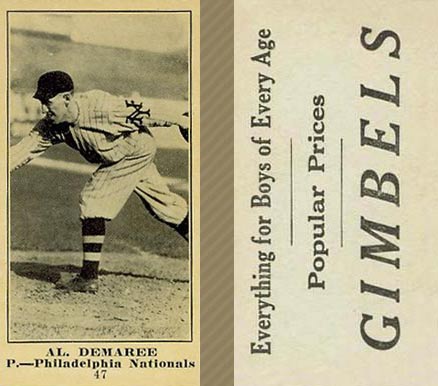 1916 Gimbels (M101-5) Al Demaree #47 Baseball Card