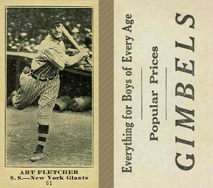 1916 Gimbels (M101-5) Art Fletcher #61 Baseball Card