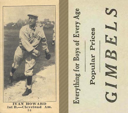 1916 Gimbels (M101-5) Ivan Howard #84 Baseball Card