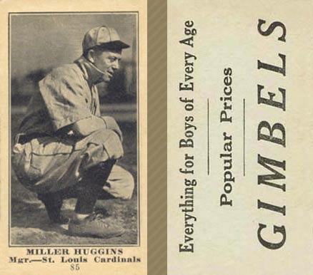 1916 Gimbels (M101-5) Miller Huggins #85 Baseball Card