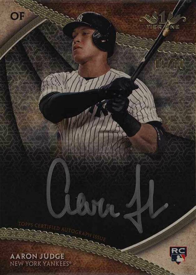 2017 Topps Tier One Break Out Autographs Aaron Judge #AJD Baseball Card