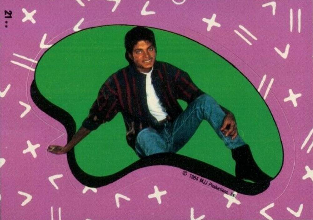 1984 Topps Michael Jackson Series 1 Stickers Column 2, Row 1 #21 Non-Sports Card