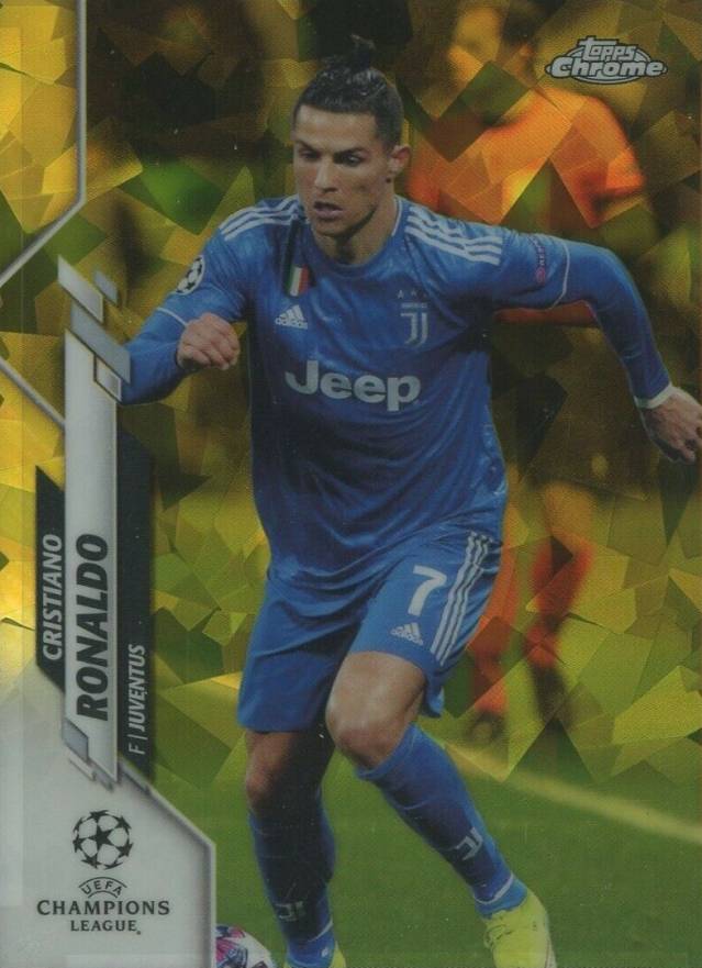 2019 Topps Chrome UEFA Champions League Sapphire Edition Cristiano Ronaldo #100 Soccer Card