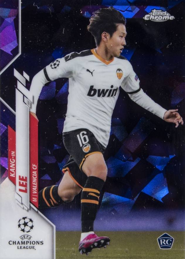 2019 Topps Chrome UEFA Champions League Sapphire Edition Kang-in Lee #99 Soccer Card