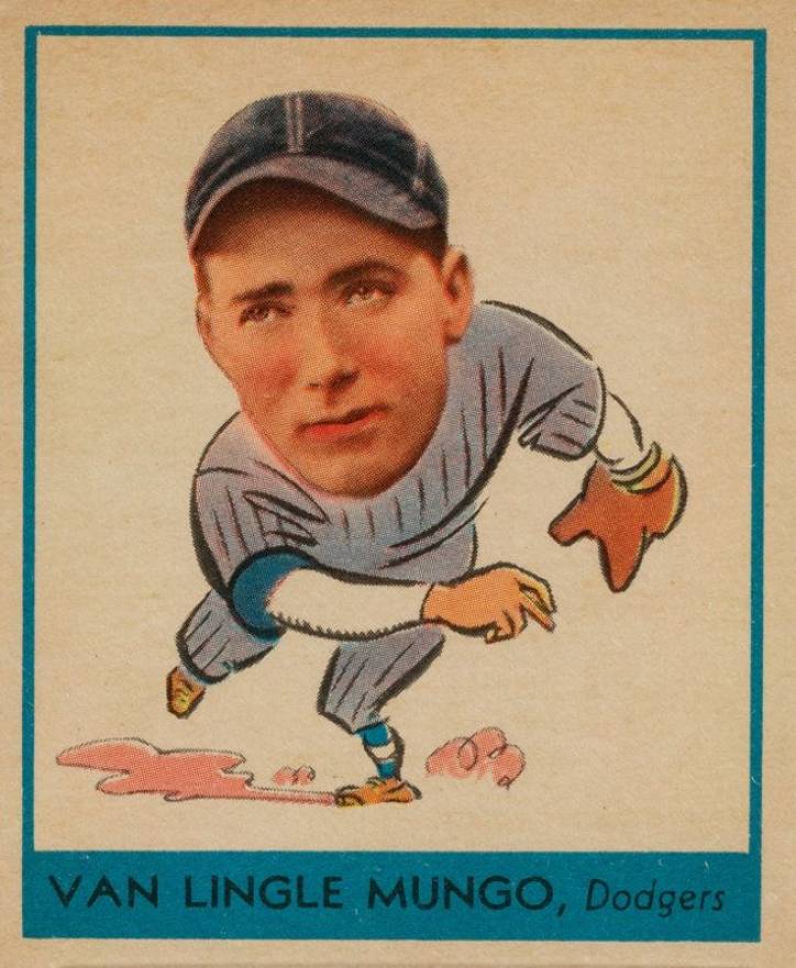 1938 Goudey Heads-Up VAN LINGLE MUNGO, Dodgers #254 Baseball Card