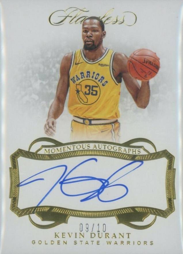 2018 Panini Flawless Momentous Autographs Kevin Durant #KDR Basketball Card