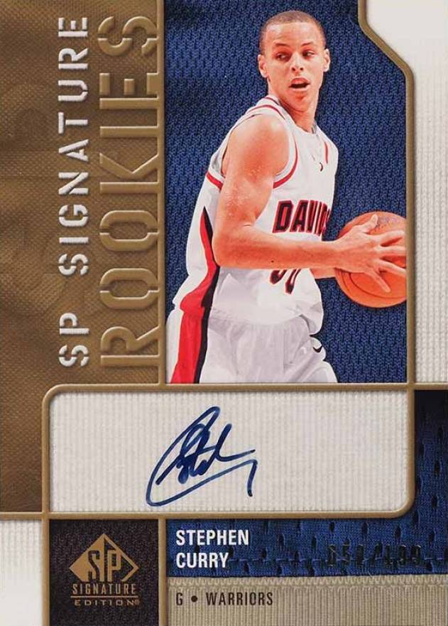 2009 SP Signature Signature Rookies Stephen Curry #R-SC Basketball Card