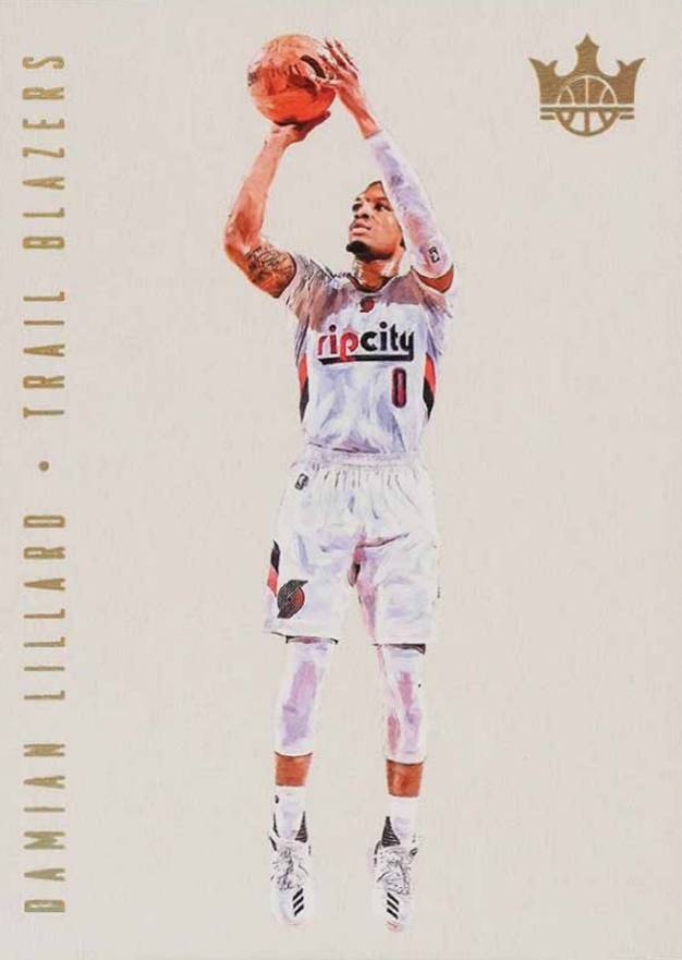 2017 Panini Court Kings Blank Slate Damian Lillard #10 Basketball Card