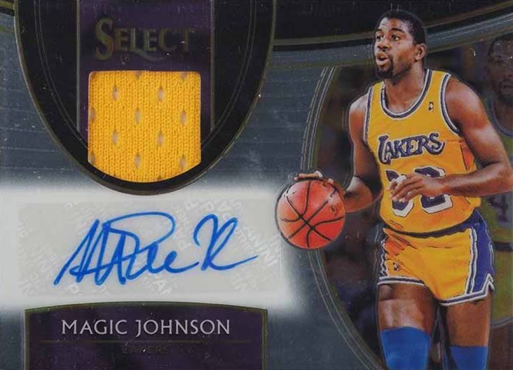 2018 Panini Select Autographed Memorabilia Magic Johnson #AMMJN Basketball Card
