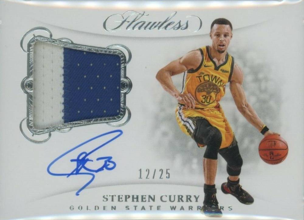 2018 Panini Flawless Flawless Patch Autographs Stephen Curry #SCY Basketball Card