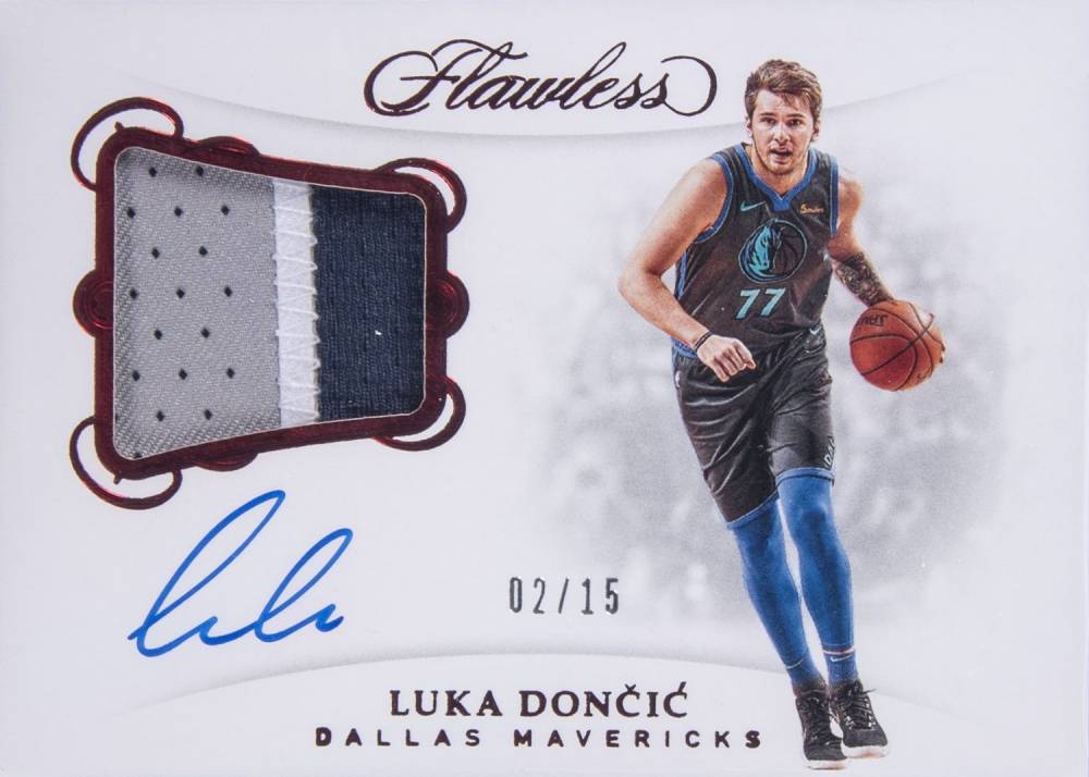 2018 Panini Flawless Flawless Patch Autographs Luka Doncic #LDC Basketball Card