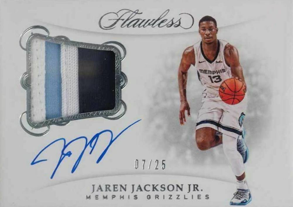 2018 Panini Flawless Flawless Patch Autographs Jaren Jackson Jr. #JJJ Basketball Card
