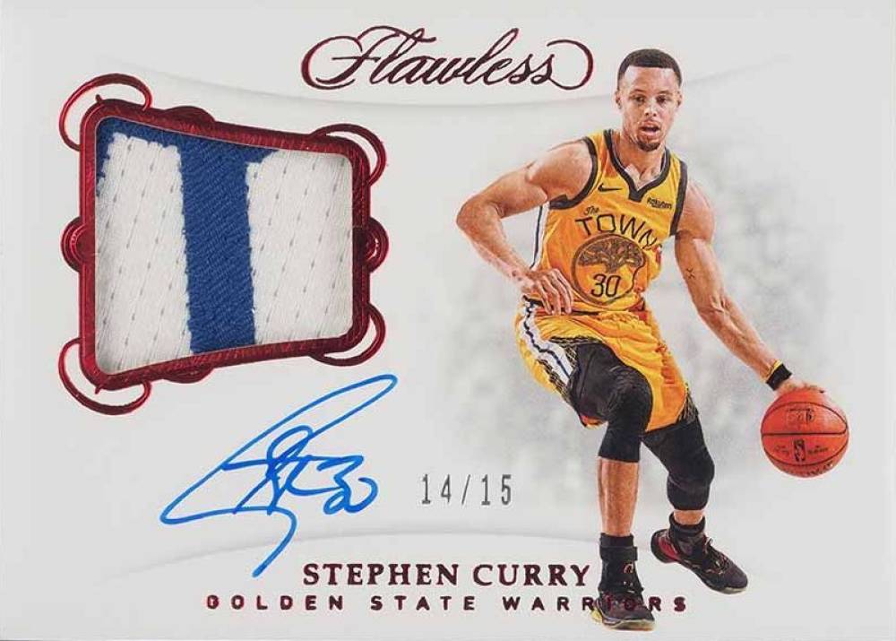 2018 Panini Flawless Flawless Patch Autographs Stephen Curry #SCY Basketball Card
