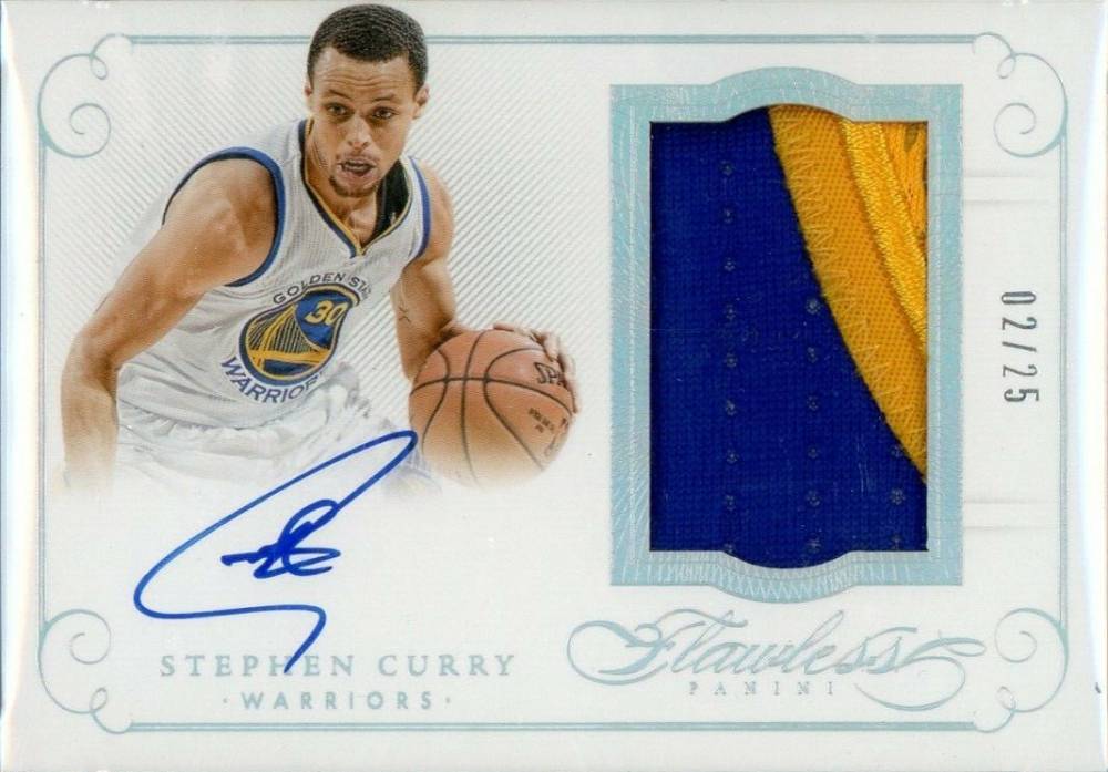 2014 Panini Flawless Patch Autographs Stephen Curry #PA-SC Basketball Card