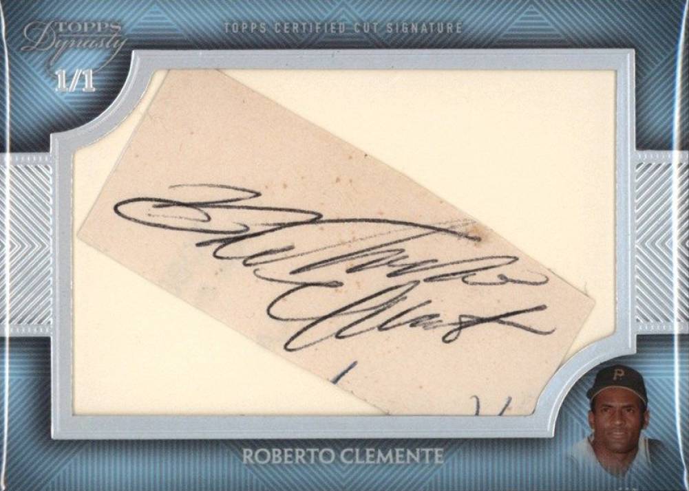 2017 Topps Dynasty Cut Signatures 1/1 Roberto Clemente #DCSRC Baseball Card
