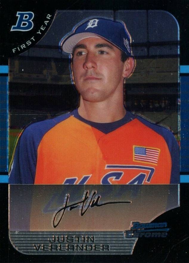 2005 Bowman Draft Picks Justin Verlander #129 Baseball Card