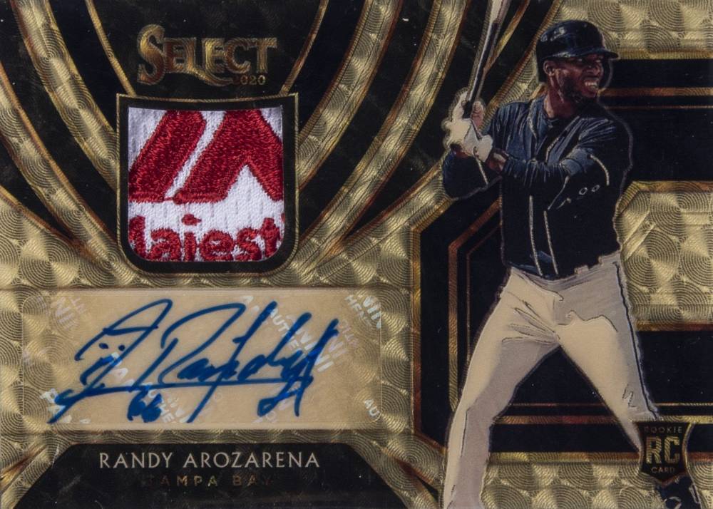 2020 Panini Select Rookie Jersey Autographs Randy Arozarena #RJARA Baseball Card