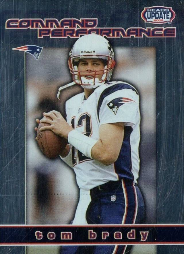2002 Pacific Heads Update Command Performance Tom Brady #11 Football Card