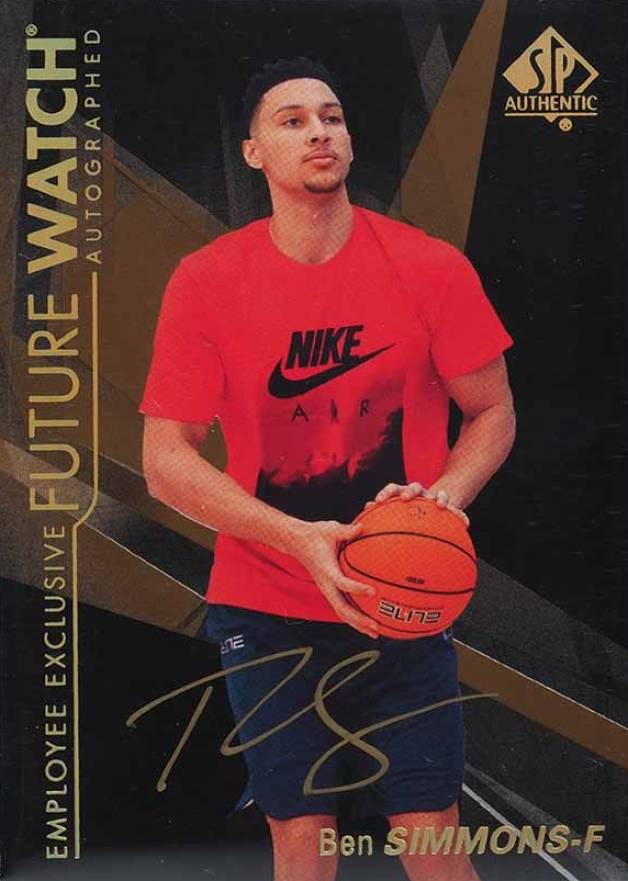 2017 SP Authentic Future Watch Employee Exclusive Autograph Ben Simmons #UD-SI Basketball Card