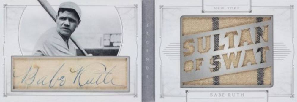 2015 Panini National Treasures Legends Cut Booklet Materials Babe Ruth #1 Baseball Card