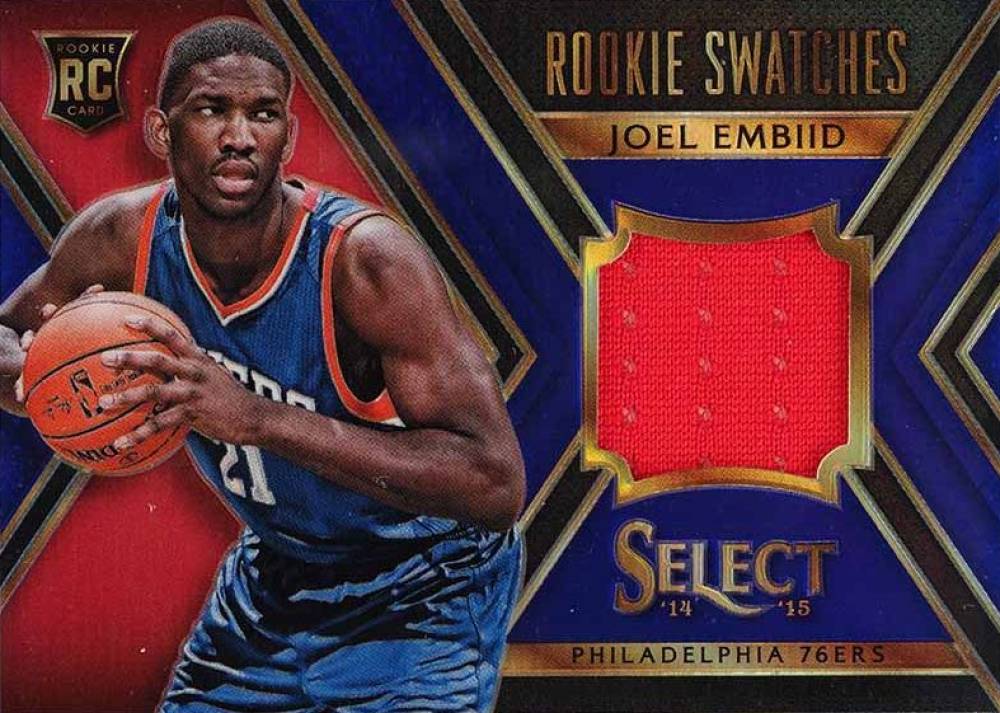 2014 Panini Select Rookie Swatches Joel Embiid #5 Basketball Card