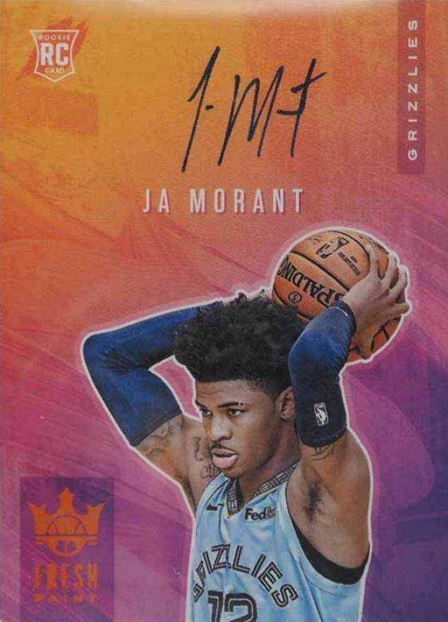 2019 Panini Court Kings Fresh Paint Autographs Ja Morant #FPJAM Basketball Card