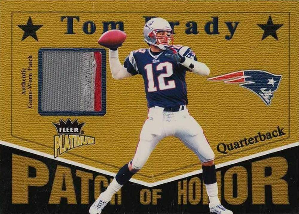 2003 Fleer Platinum Patch of Honor Tom Brady #PH-TB Football Card