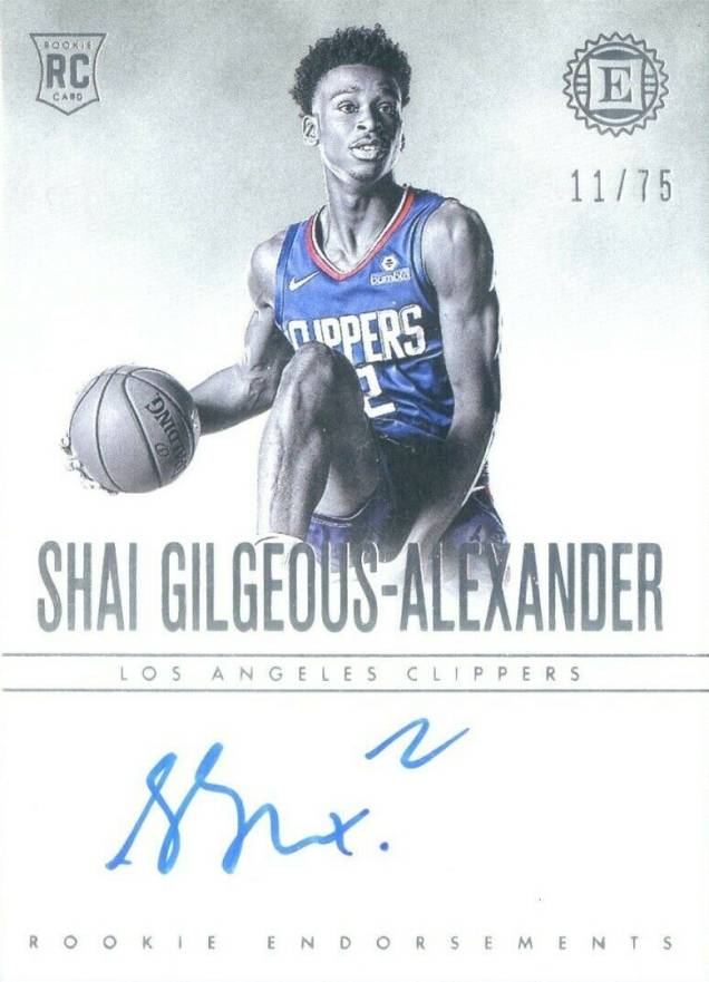2018 Panini Encased Shai Gilgeous Alexander #112 Basketball Card