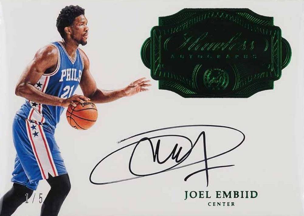 2016 Panini Flawless Autographs Joel Embiid #FA-JE Basketball Card