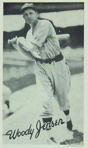 1936 Goudey Premiums-Type 1 (Wide Pen) Woody Jensen # Baseball Card