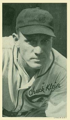 1936 Goudey Premiums-Type 1 (Wide Pen) "Chuck" Klein # Baseball Card