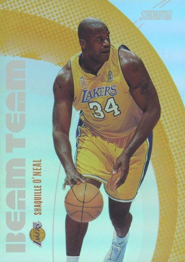 2002 Stadium Club Beam Team Shaquille O'Neal #BT1 Basketball Card