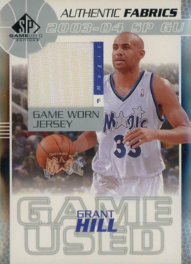 2003 SP Game Used Authentic Fabrics Grant Hill #GH-J Basketball Card