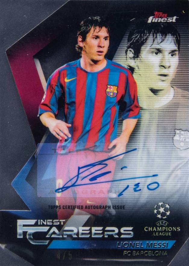 2018 Finest UEFA Champions League Finest Careers Die-Cut Lionel Messi #1 Soccer Card