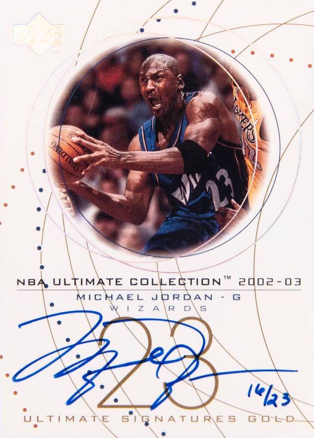 2002 Ultimate Collection Ultimate Signatures Michael Jordan #MJ-S Basketball Card
