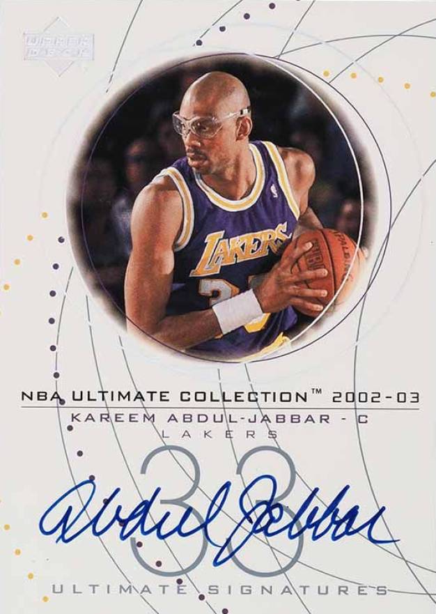 2002 Ultimate Collection Ultimate Signatures Kareem Abdul-Jabbar #KA-S Basketball Card