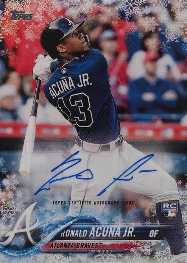2018 Topps Holiday Autographs Ronald Acuna Jr. #A-RA Baseball Card