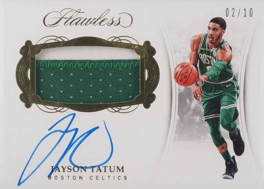 2017 Panini Flawless Horizontal Patch Autographs Jayson Tatum #HPJT Basketball Card