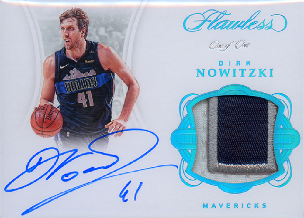 2017 Panini Flawless Horizontal Patch Autographs Dirk Nowitzki #HPDN Basketball Card