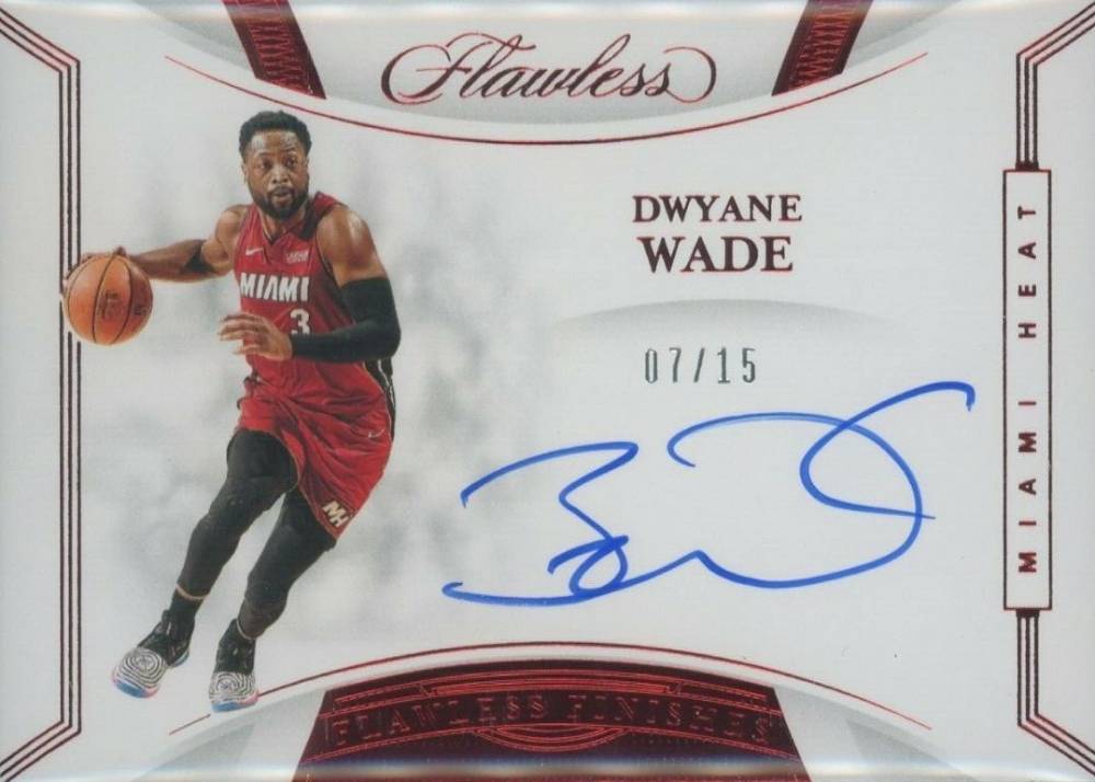 2019 Panini Flawless Flawless Finishes Autographs Dwyane Wade #FFDW Basketball Card