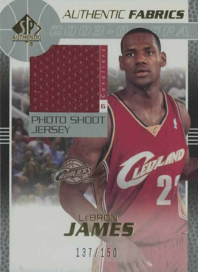 2003 SP Authentic Authentic Fabrics LeBron James #LJ-J Basketball Card