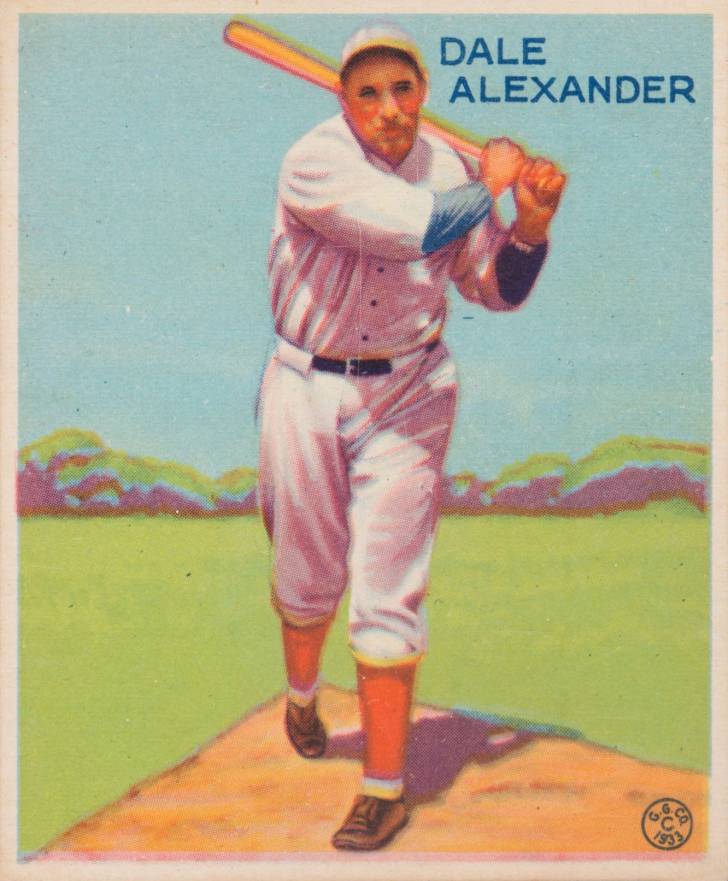 1933 Goudey Dale Alexander #221 Baseball Card