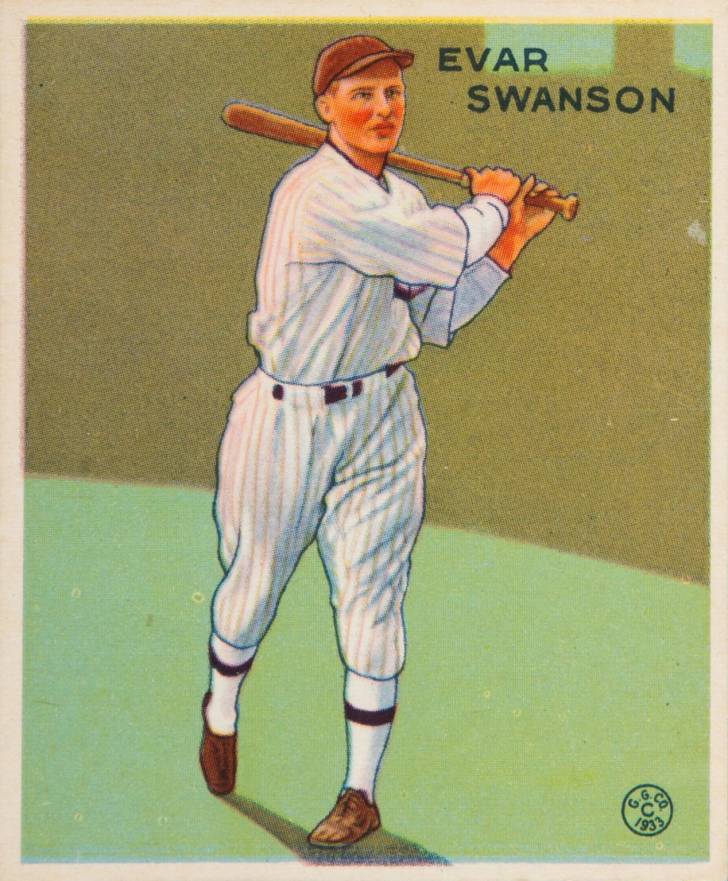 1933 Goudey Evar Swanson #195 Baseball Card